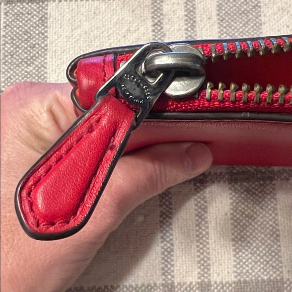 Coach Red Leather Dinosaur Pouch - Picture 8 of 8